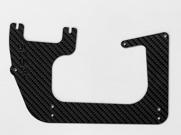 FR2 Spezial Auspuffhalter Carbon 3 mm